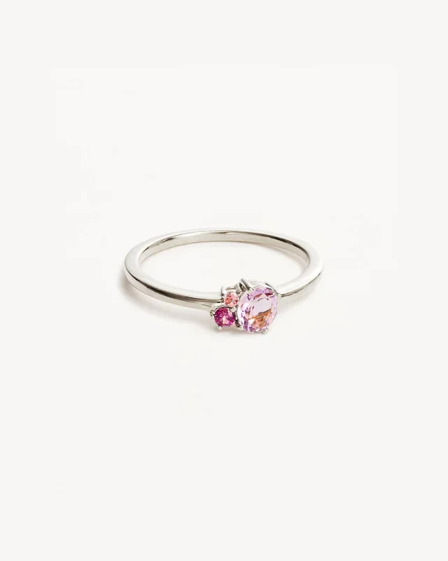 Sterling Silver Kindred Birthstone Ring – October
