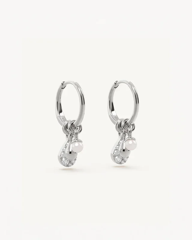 Sterling Silver Ocean Mist Hoops