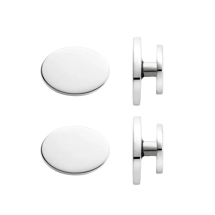 Sterling Silver Oval Shirt Studs