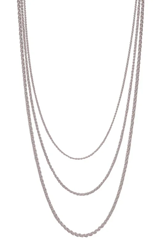 Sterling Silver Spiga Wheat Link Chain