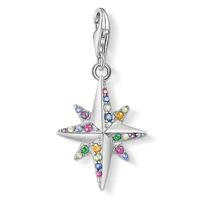 Sterling Silver Thomas Sabo Charm Club Colourful Star