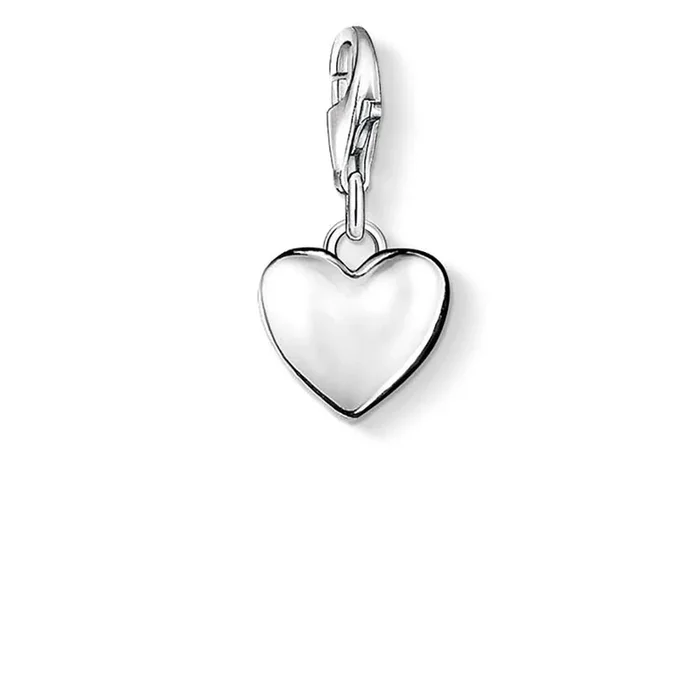 Sterling Silver Thomas Sabo Charm Club Solid Domed Heart