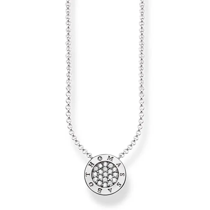 Sterling Silver Thomas Sabo Classic Pave Necklace