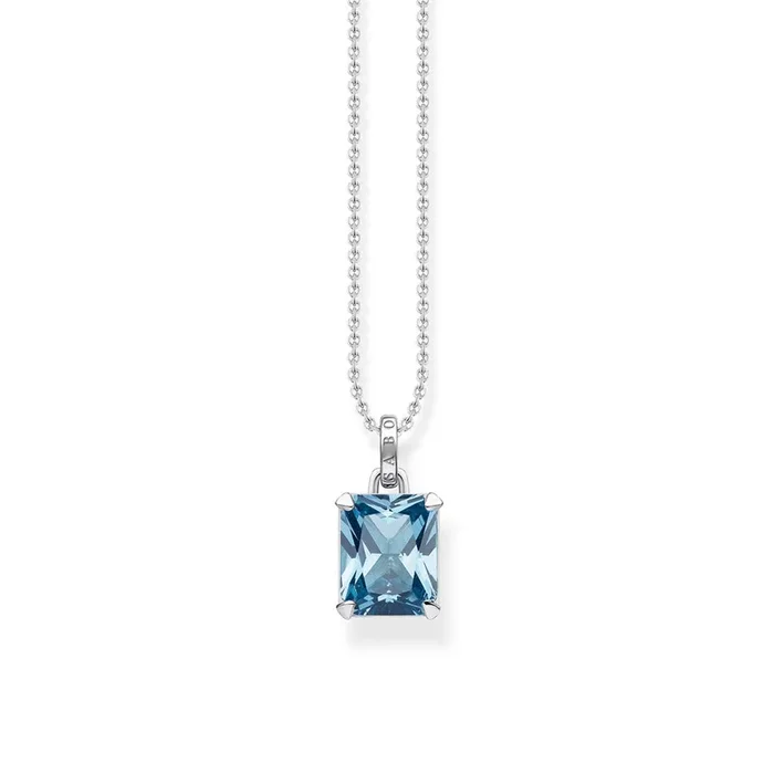 Sterling Silver Thomas Sabo Magic Stone Aqua Necklace 45-50cm