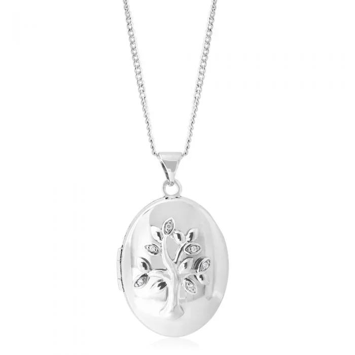 Sterling Silver Tree of Life Locket Pendant