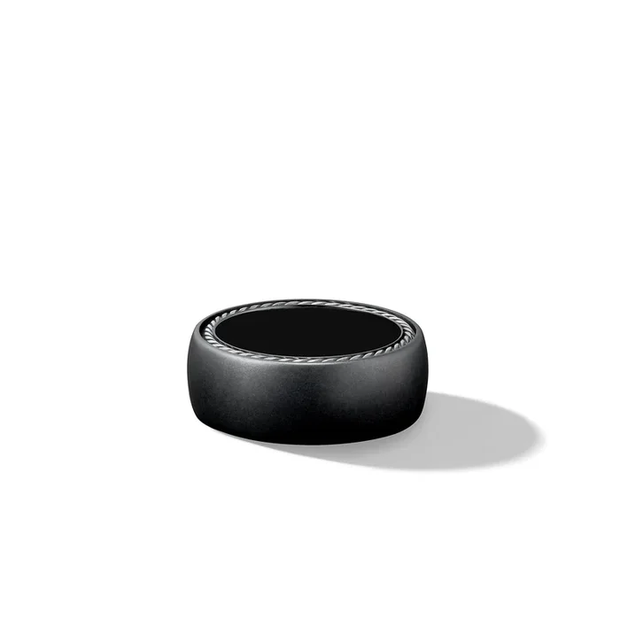 Streamline® Band Ring in Black Titanium, 9mm
