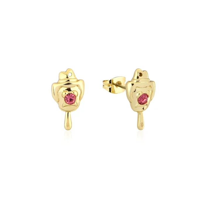 Streets Bubble O’Bill Gold Plated Stainless Steel Crystal Nose Stud Earrings