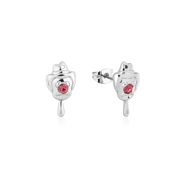 Streets Bubble O’Bill White Gold Plated Stainless Steel Crystal Nose Stud Earrings
