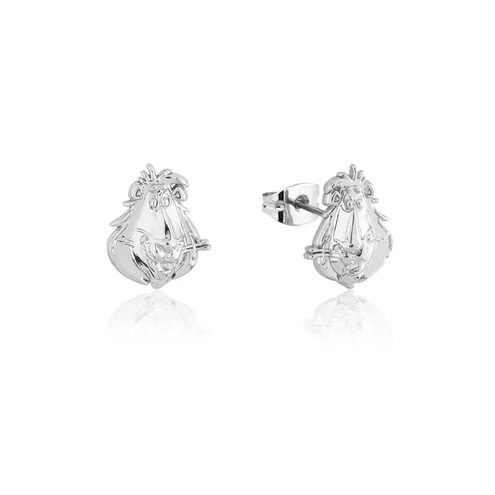 Streets Paddle Pop White Gold Plated Stainless Steel Max The Lion Stud Earrings