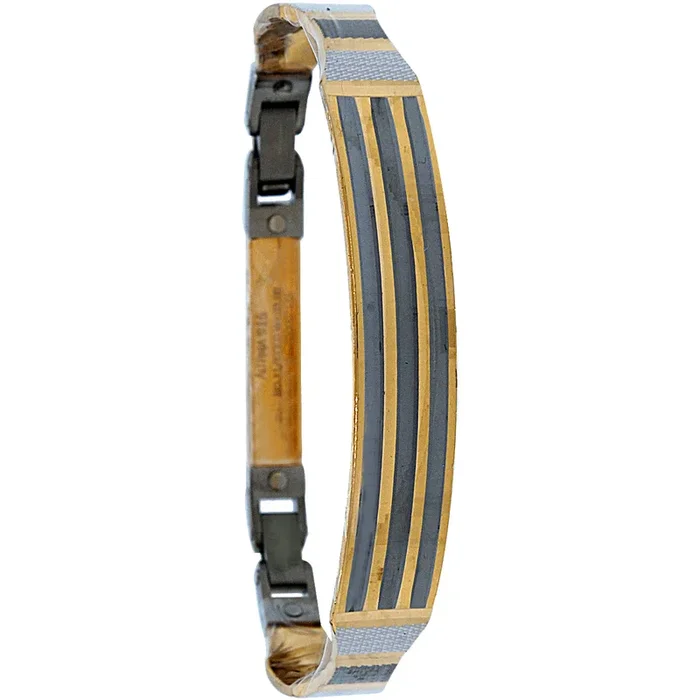 Stunning Two tone Cuff Bracelet in 22K Gold