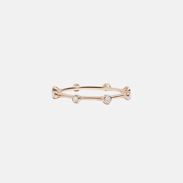 Sun Beam Ring + White Diamonds