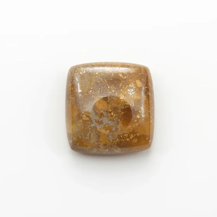 Sun Stone 1PC Small 8×8 MM Square Cabochon Blue Sparkling semi Precious Gems