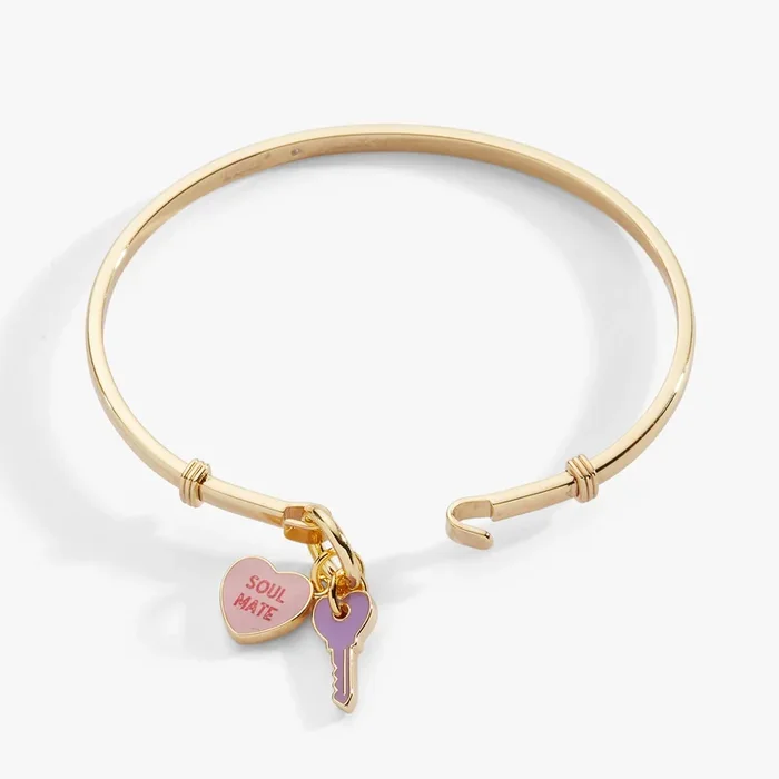 Sweethearts® ‘Soul Mate’ Heart & Key Tension Bangle