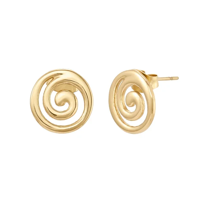 Swirl Earrings – Gold
