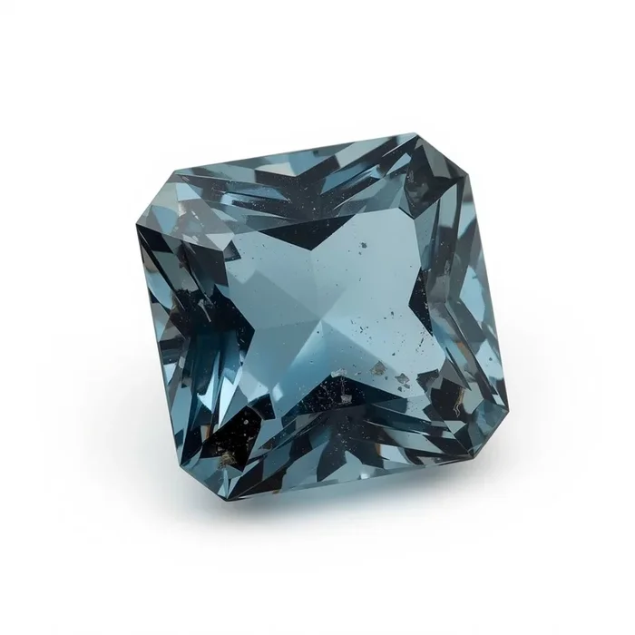 Swiss Blue Topaz 1PC Chunky 14×14 MM Square Faceted Blue Genuine Semi Precious Loose Gems