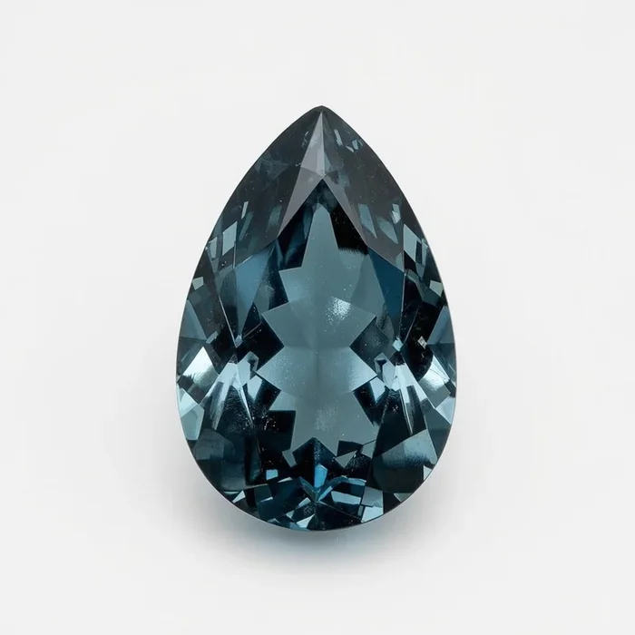 Swiss Blue Topaz 1PC Large 10×12 MM Pear Faceted Blue Genuine Semi Precious Loose Gemstones