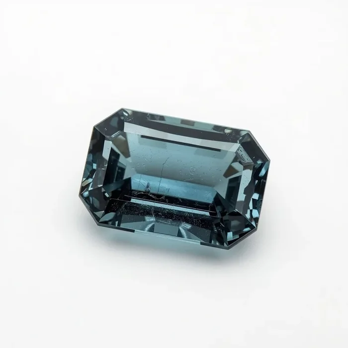 Swiss Blue Topaz 1PC Large 9×11 MM Emerald Faceted Blue Genuine Semi Precious Loose Gemstones