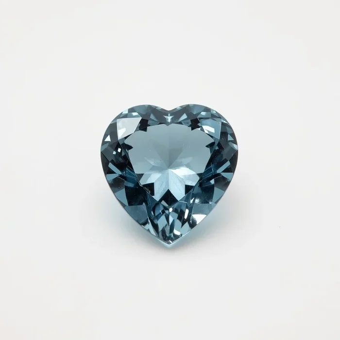 Swiss Blue Topaz 1PC Tiny 6×6 MM Heart Faceted Blue Polished Semi Precious Loose Gems