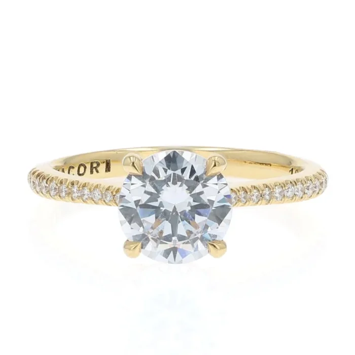 Tacori 18k Gold Founder’s Collection Round Diamond Halfway Engagement Ring