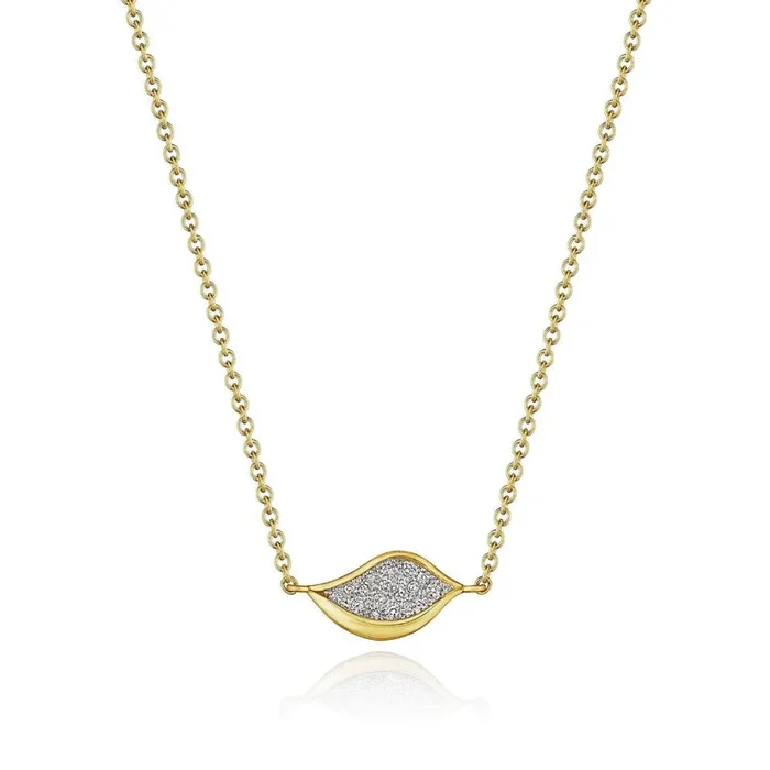 Tacori 18k Gold Petal Diamond Pave Pendant