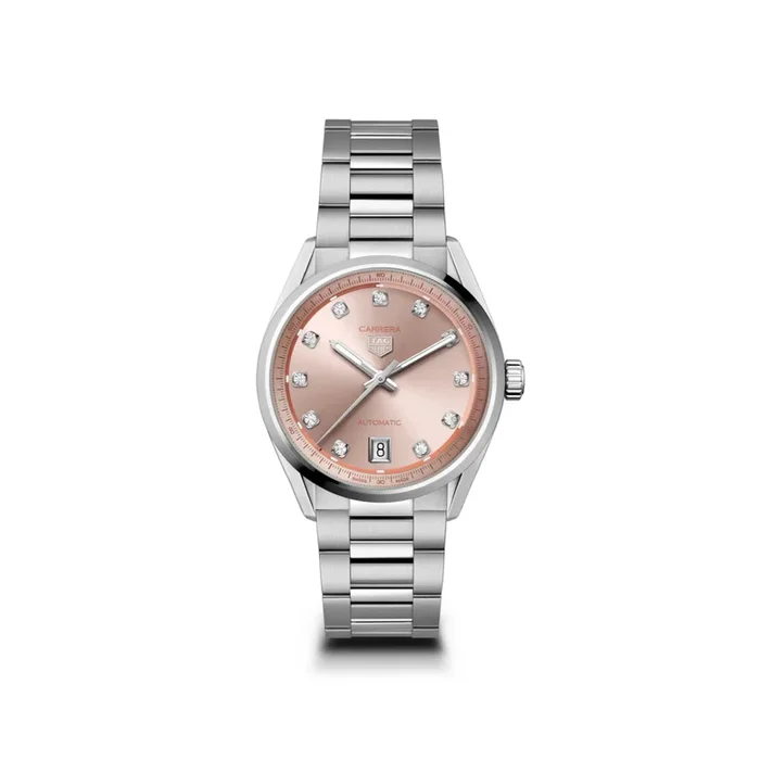 Tag Heuer Carrera Date 36mm Automatic Watch with Diamonds