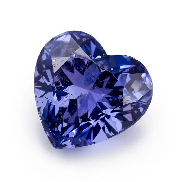 Tanzanite 1PC Chunky 15×15 MM Heart Faceted Blue Superior Semi Precious Gems