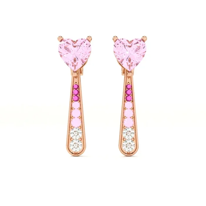 Tear of Rose 925 Silver Rose Gold Studs
