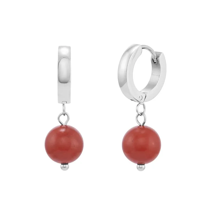 Terracotta Hoops – Silver