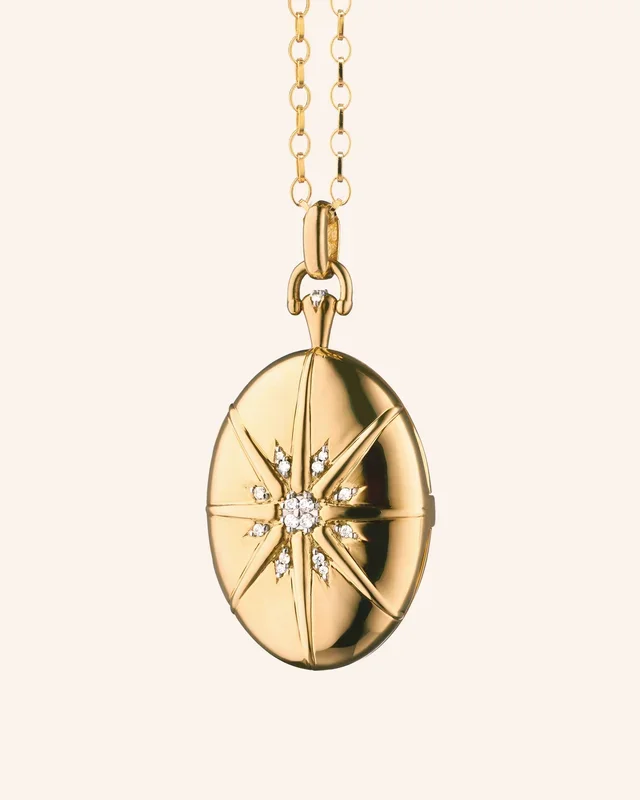 The Four Image “Premier” Starburst Diamond Locket