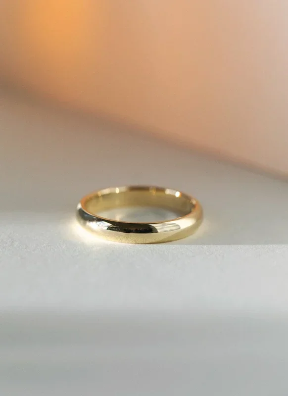 The gent classic 4mm ring 14 goud