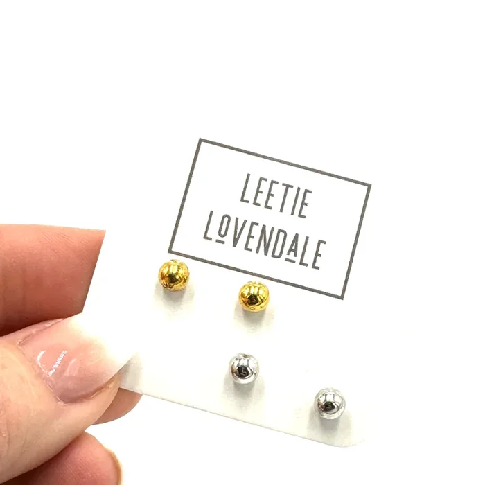 The Studs You Had in 2nd Grade – Vintage Gold & Silver Earrings Set