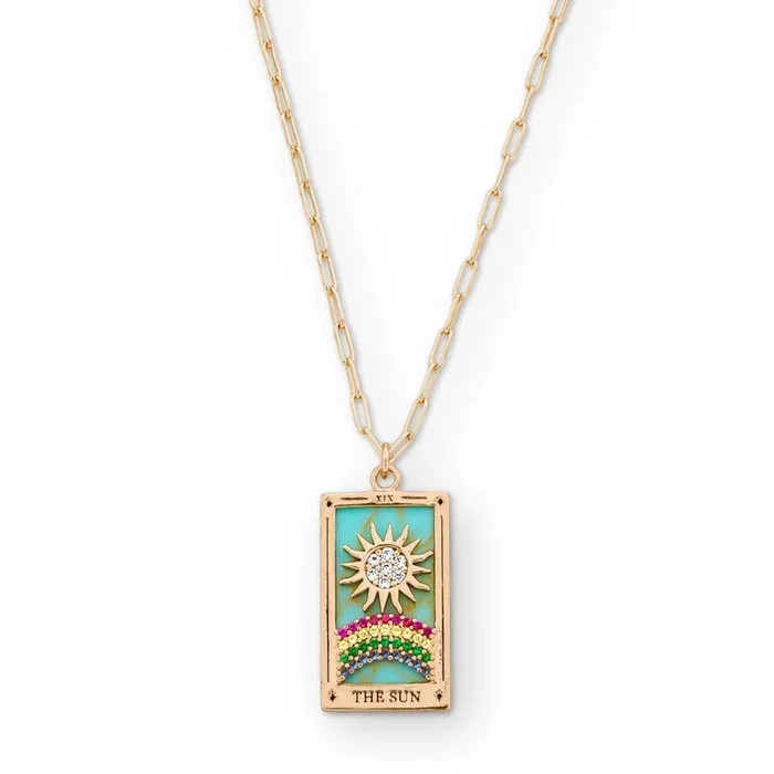 The Sun Tarot Card Pendant Necklace