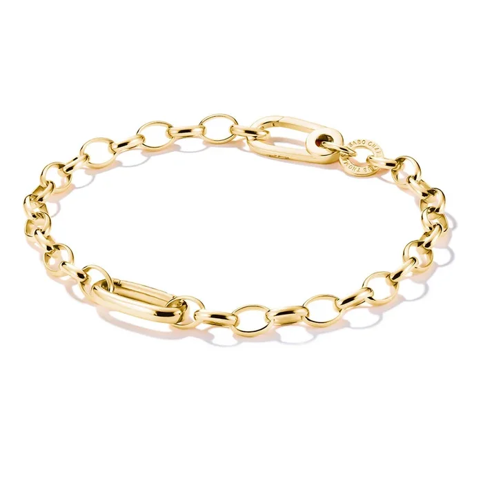 Thomas Sabo CC Connect Yellow Gold-Plated Single Eye Cable Bracelet