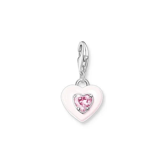 Thomas Sabo Charm Club 3D Heart Pink Cubic Zirconia Charm