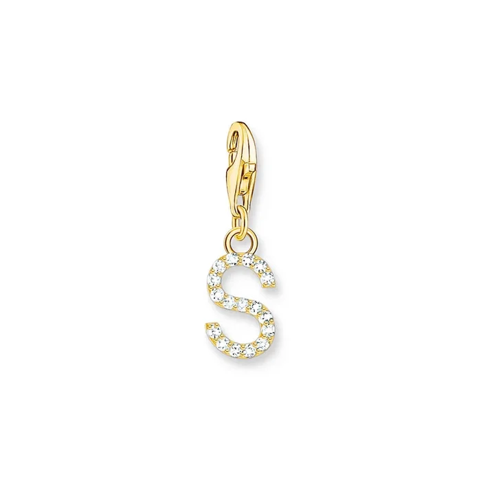 Thomas Sabo Gold Plated Sterling Silver Charmista Letter “S” Charm