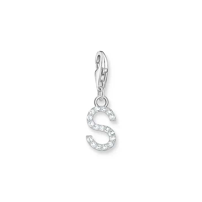 Thomas Sabo Sterling Silver Charmista CZ Letter “S” Charm