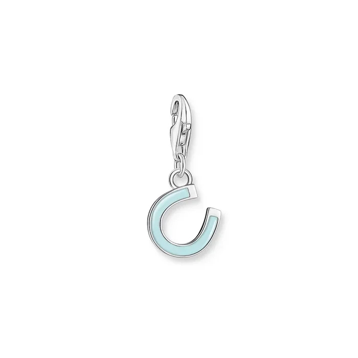 Thomas Sabo Sterling Silver Charmista Turquoise Horse Shoe Charm