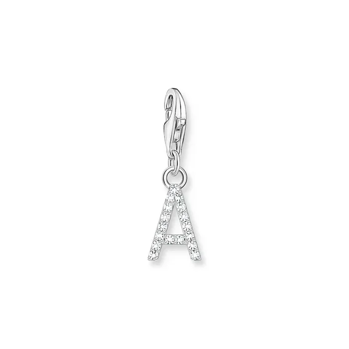 Thomas Sabo Sterling Silver Charmista Zirconia Letter A Charm
