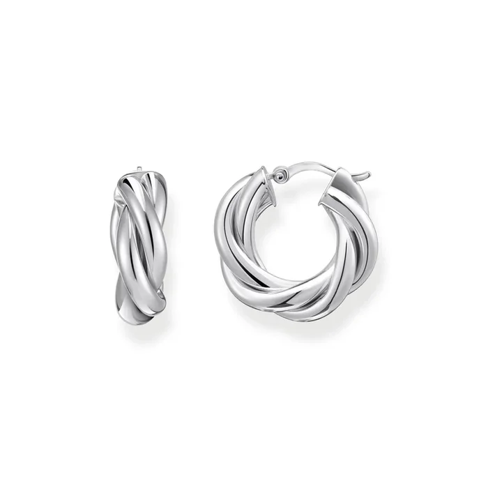 Thomas Sabo Sterling Silver Essential Twisted 20mm Hoop Earrings