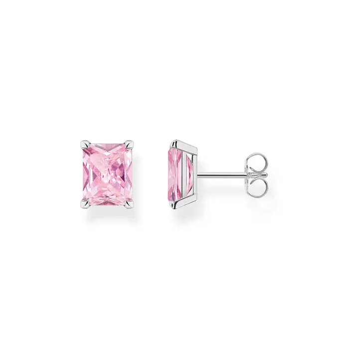 Thomas Sabo Sterling Silver Heritage Pink Cubic Zirconia Stud Earrings