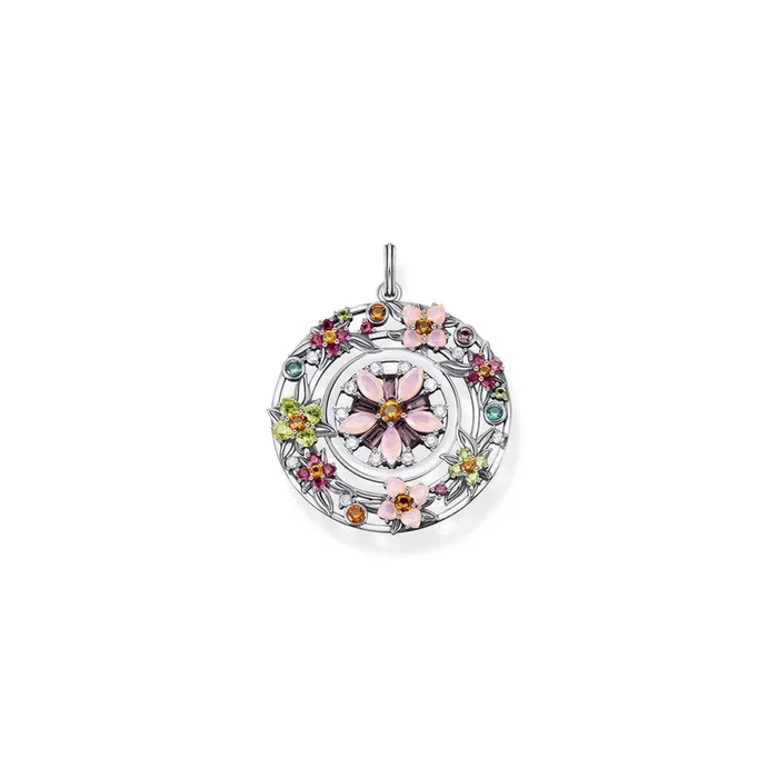 Thomas Sabo Sterling Silver Magic Round Flower Pendant