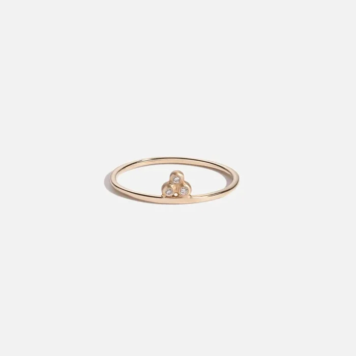 Three Granule Diamond Ring