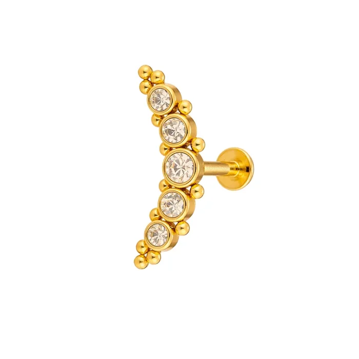 Tiara Climber Flat Studs – PAIR