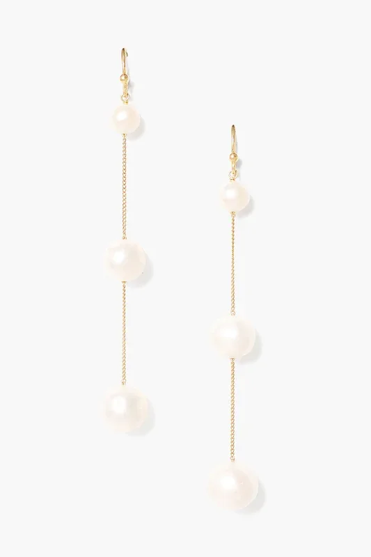 Tiered Floating Pearl Earrings