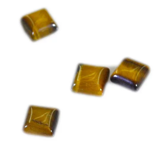 Tiger Eye 10PC Tiny 3×3 MM Square Cabochon Brown Lustrous semi Precious Semi Precious Gemstone