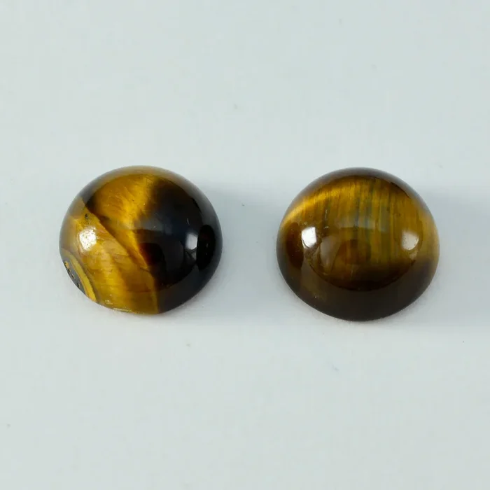 Tiger Eye 10PC Tiny 5×5 MM Round Cabochon Brown Genuine semi Precious Loose Gems