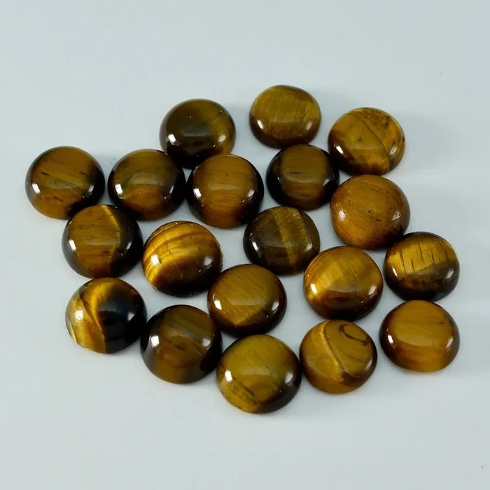 Tiger Eye 1PC Large 11×11 MM Round Cabochon Brown Polished semi Precious Loose Gems