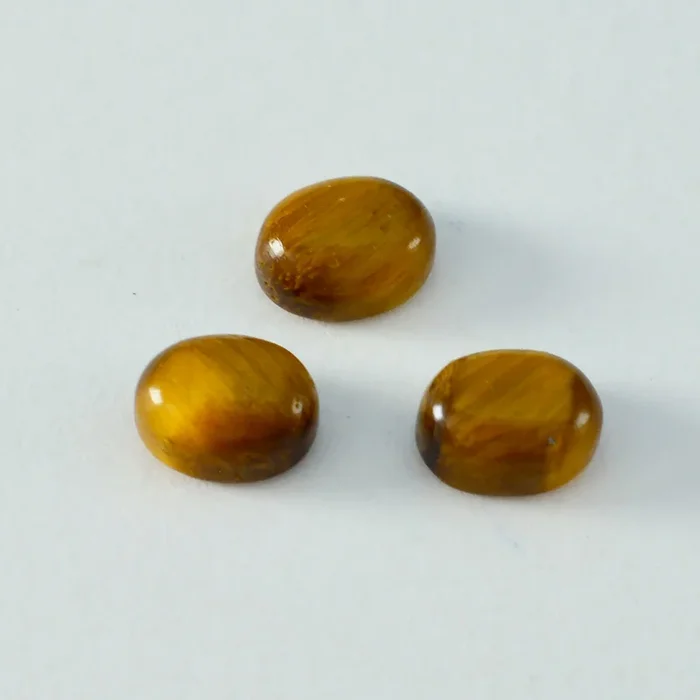 Tiger Eye 1PC Medium 8×10 MM Oval Cabochon Brown Natural semi Precious Gems