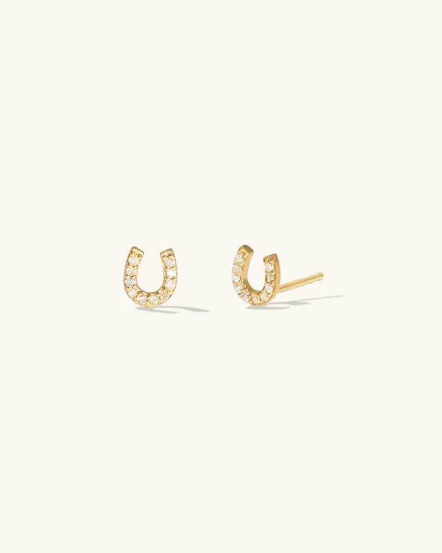 Tiny Horseshoe Studs