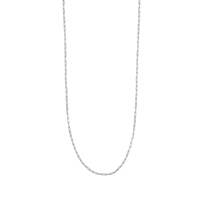 Tiny Paperclip Chain Necklace